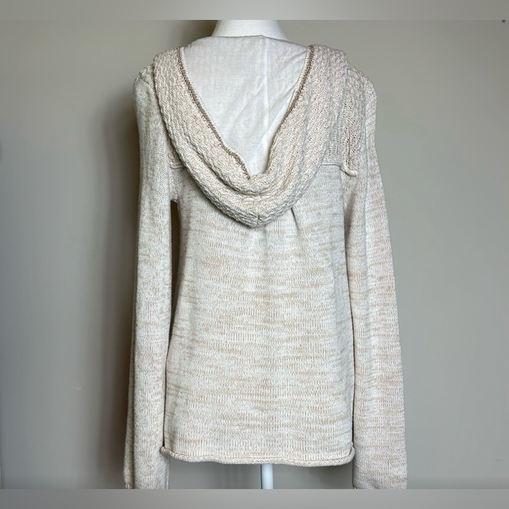 NWT Free People Double Lined Crochet Hooded Cardigan Sweater - Large - Picture 5 of 7
